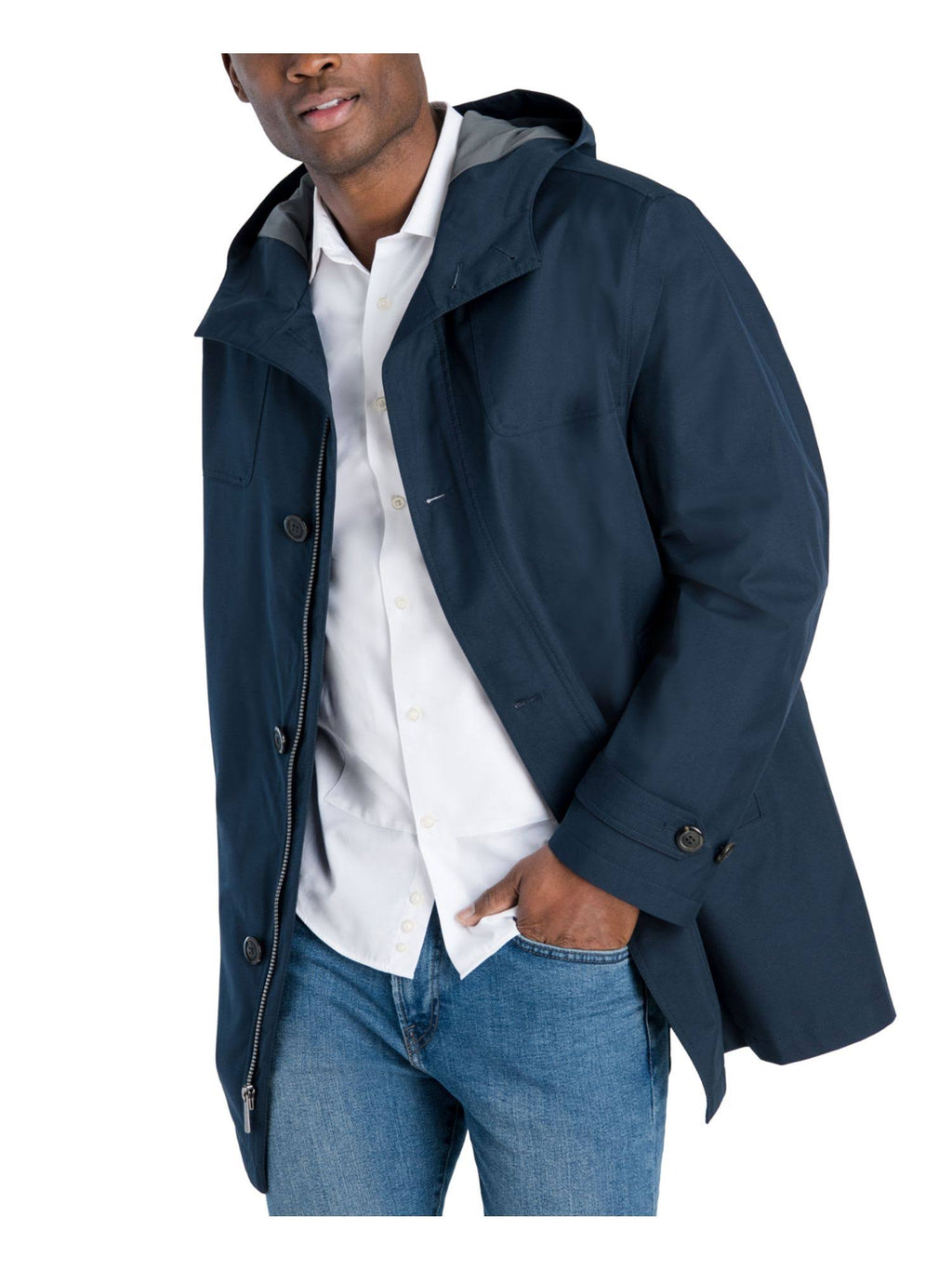 Navy Blue Men&s Coat XL Q9001