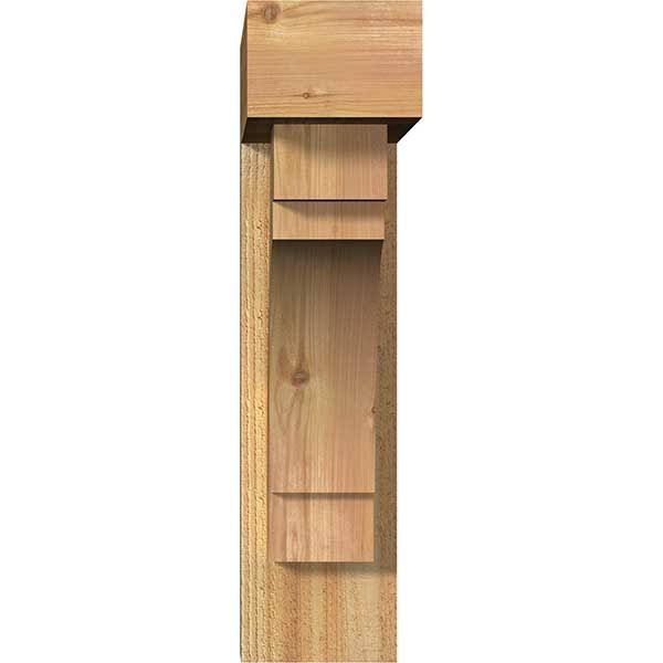 Rough Sawn Bracket with Offset Brace, Western Red Cedar P734815