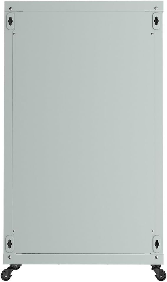 18U Wall Mount Gray IT Network Server Rack Cabinet Enclosure 24 Inch Depth Y785