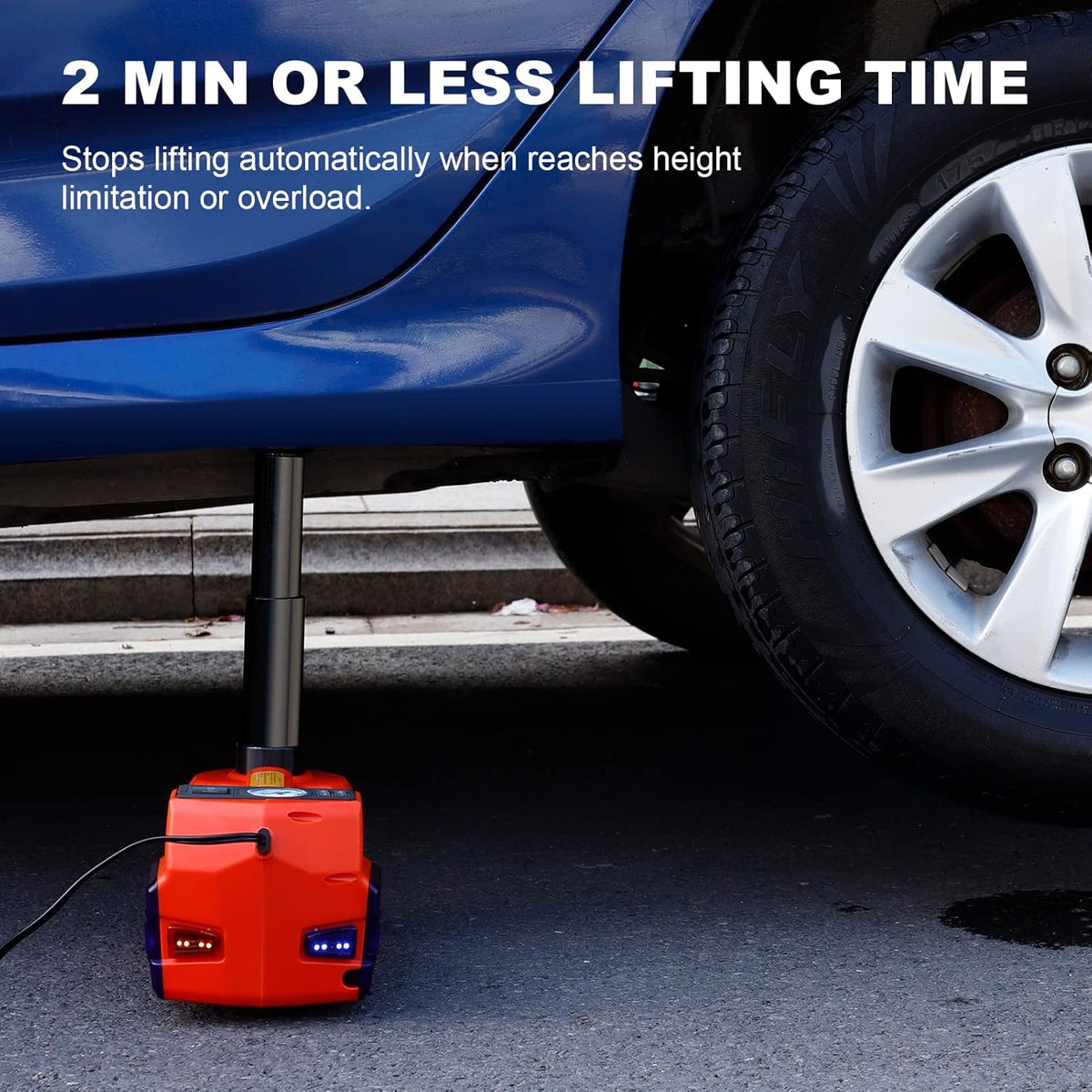 5 Ton Hydraulic Electric Car Jack with LED Light P5321