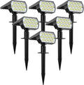 6 Pack 52 LED 3 Modes IP65 Waterproof Solar Spot Lights B3202