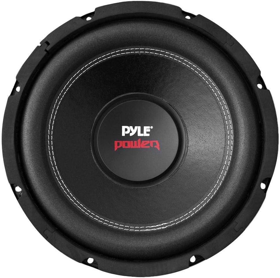 10 2000W Car Subwoofer Audio Subs 2 Pack with Dual 4 Ohm Impedance, Black Steel Basket, and Non Press Paper Cone + Ported Vented Box O309