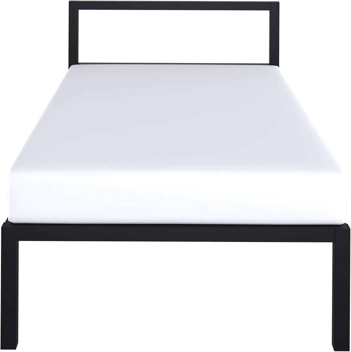 Black Twin Size Metal Bed Frame with Headboard F927