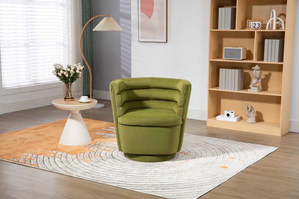 Swivel Barrel Chair with Storage J718