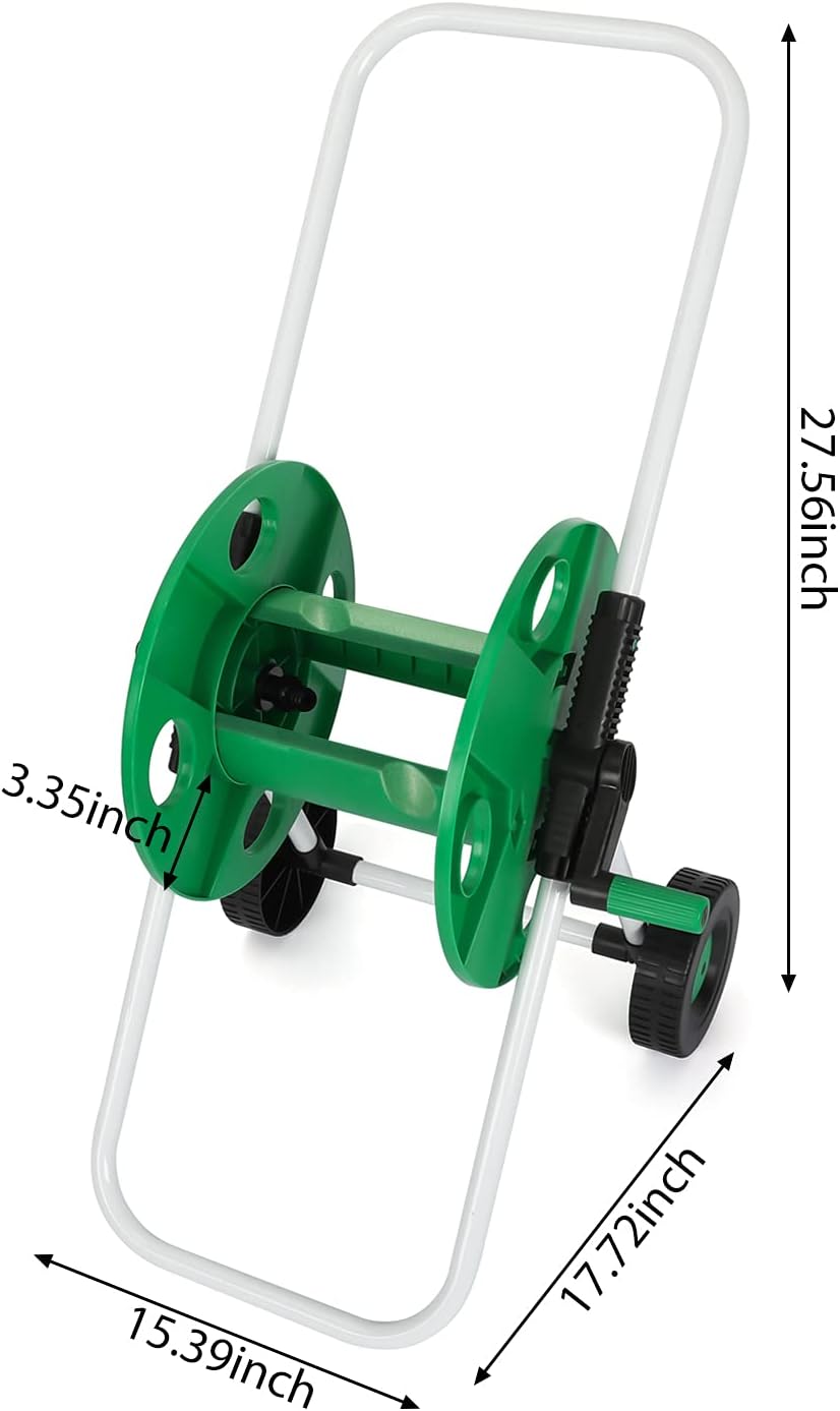 Garden Hose Reel Cart with Wheels Holds 100 ft 3/4 Inch Hose V110