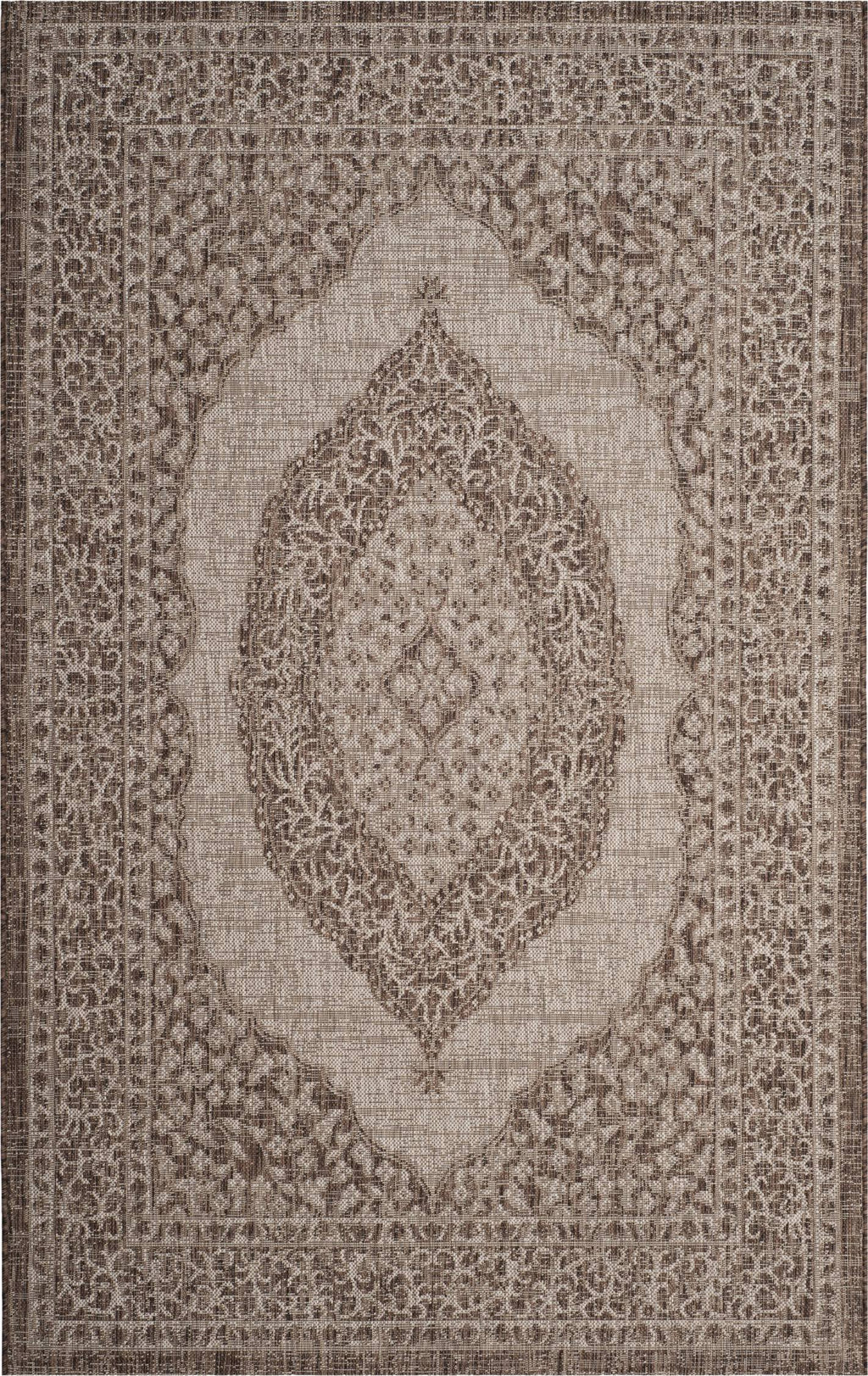 Light Beige Light Brown Courtyard Rug W768