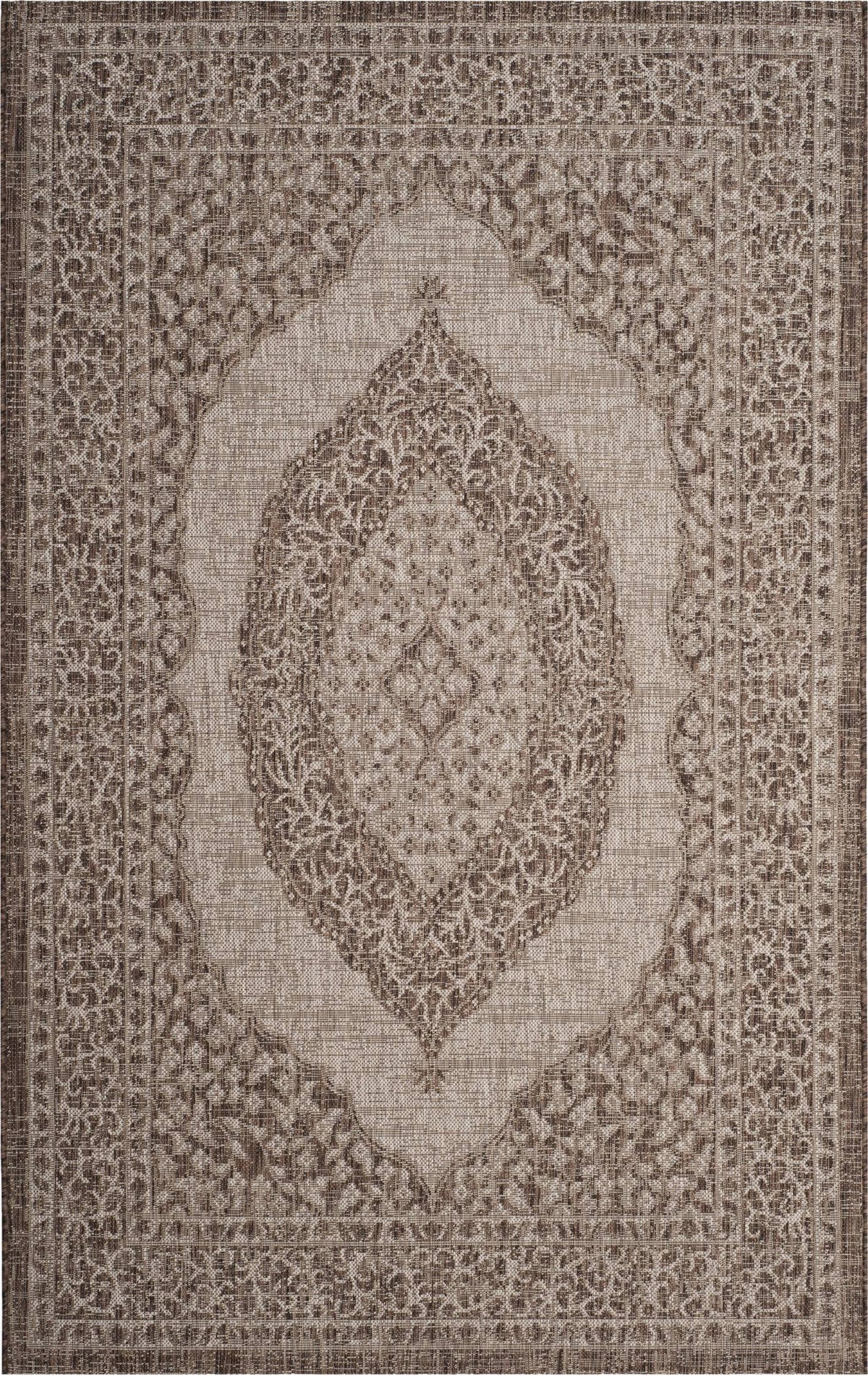 Light Beige Light Brown Courtyard Rug W768