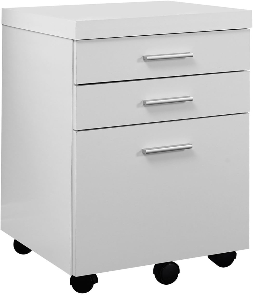 White 3 Drawer File Cabinet on Castors P659427