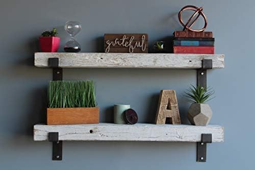 Reclaimed Wood Floating Shelves Set of Two I2867
