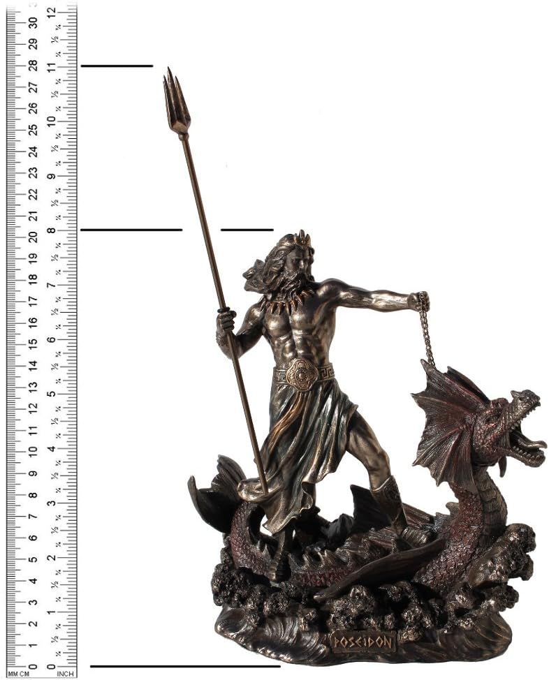 Cold Cast Bronze Hippocampus Statue, 9 1/4 Inch, Pack of 2 P943874