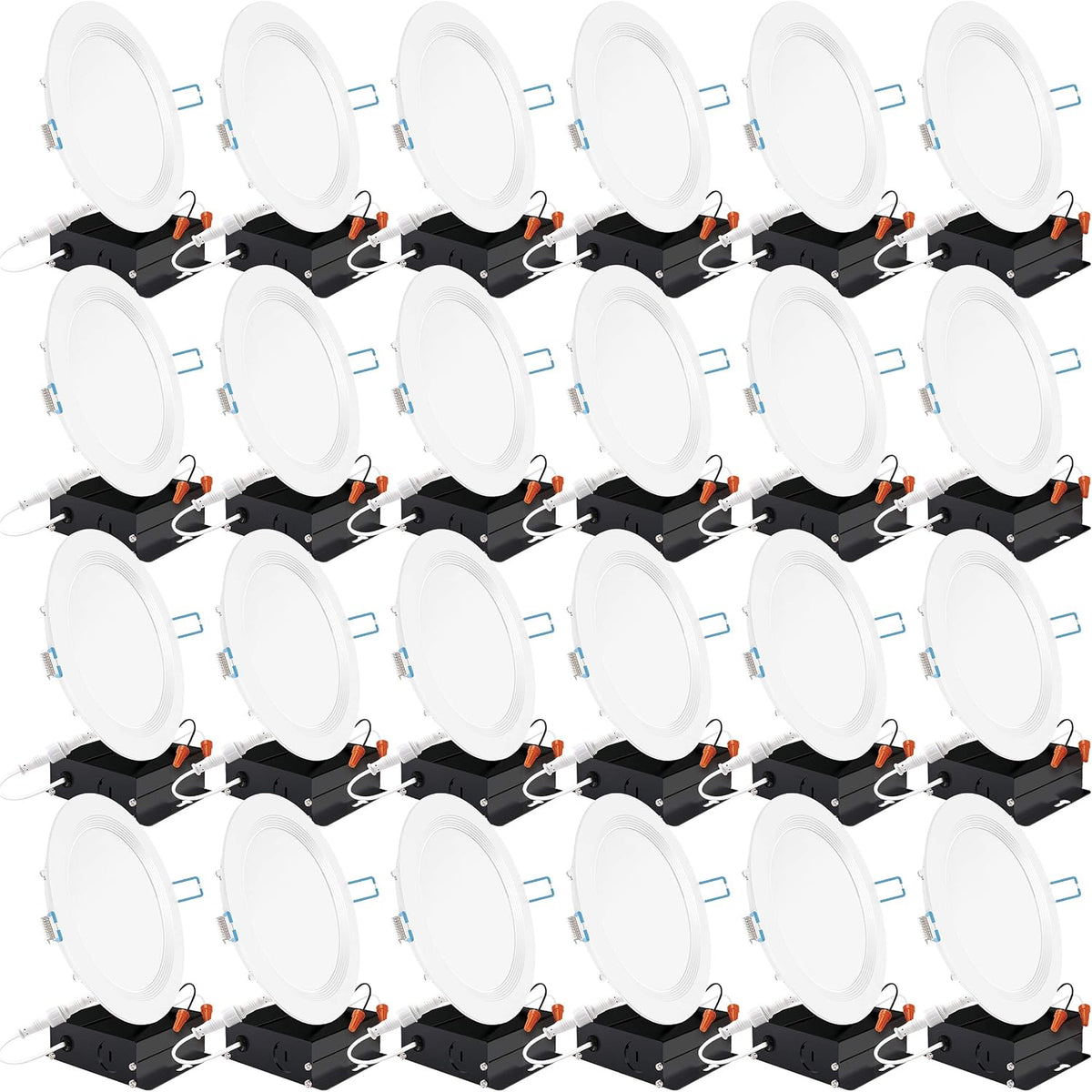 24 Pack 4 Inch Ultra Thin LED Recessed Ceiling Lights, 5000K Daylight, Dimmable 10W, 650 LM, Damp Rated V6591