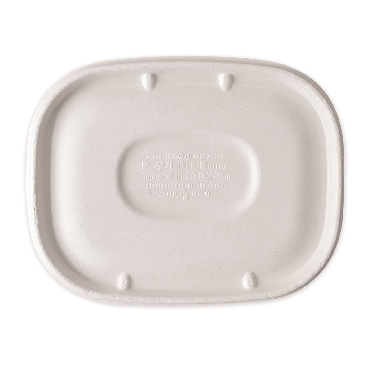 Natural 8.9 x 6.9 x 0.4 Fiber Lids G2061