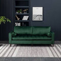 Dark Green Velvet Square Arm Sofa L4813