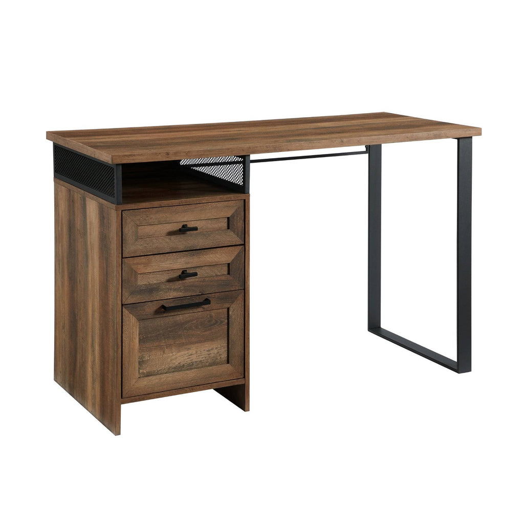 Rustic Oak 3-Drawer Writing Desk W18598