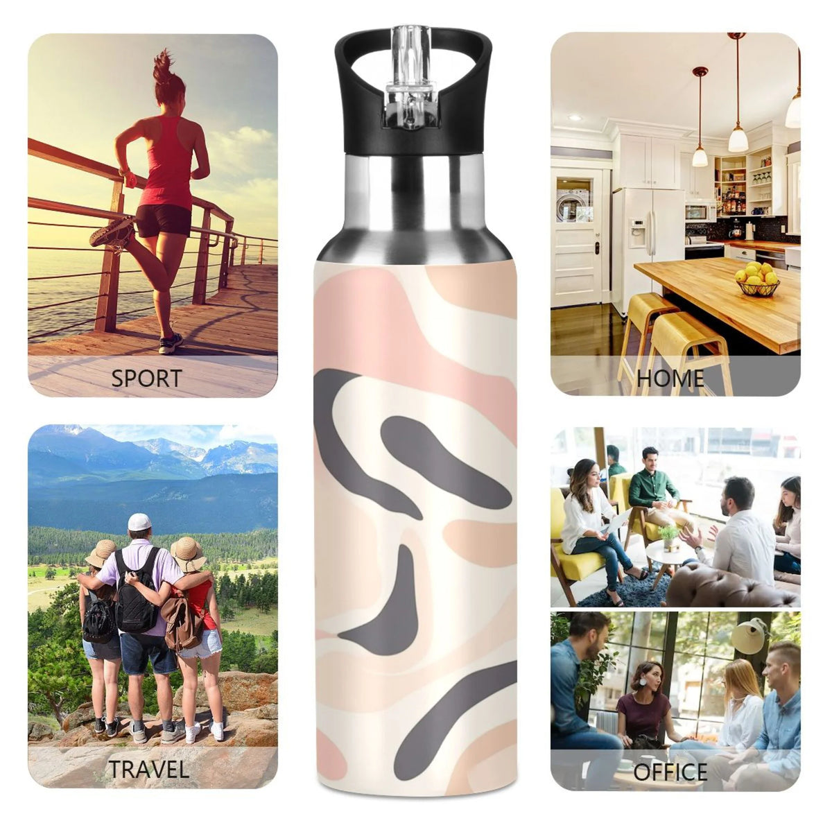 Insulated Stainless Steel Water Bottle with Straw Lid 20 oz J921410