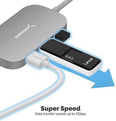 8-in-1 USB Type-C Hub with HDMI Output, 3 USB 3.0 Ports, SD/MicroSD Card Reader D878886