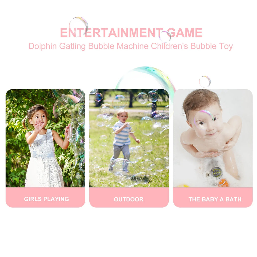 Pink Plastic Bubble Blower Machine Toy F697