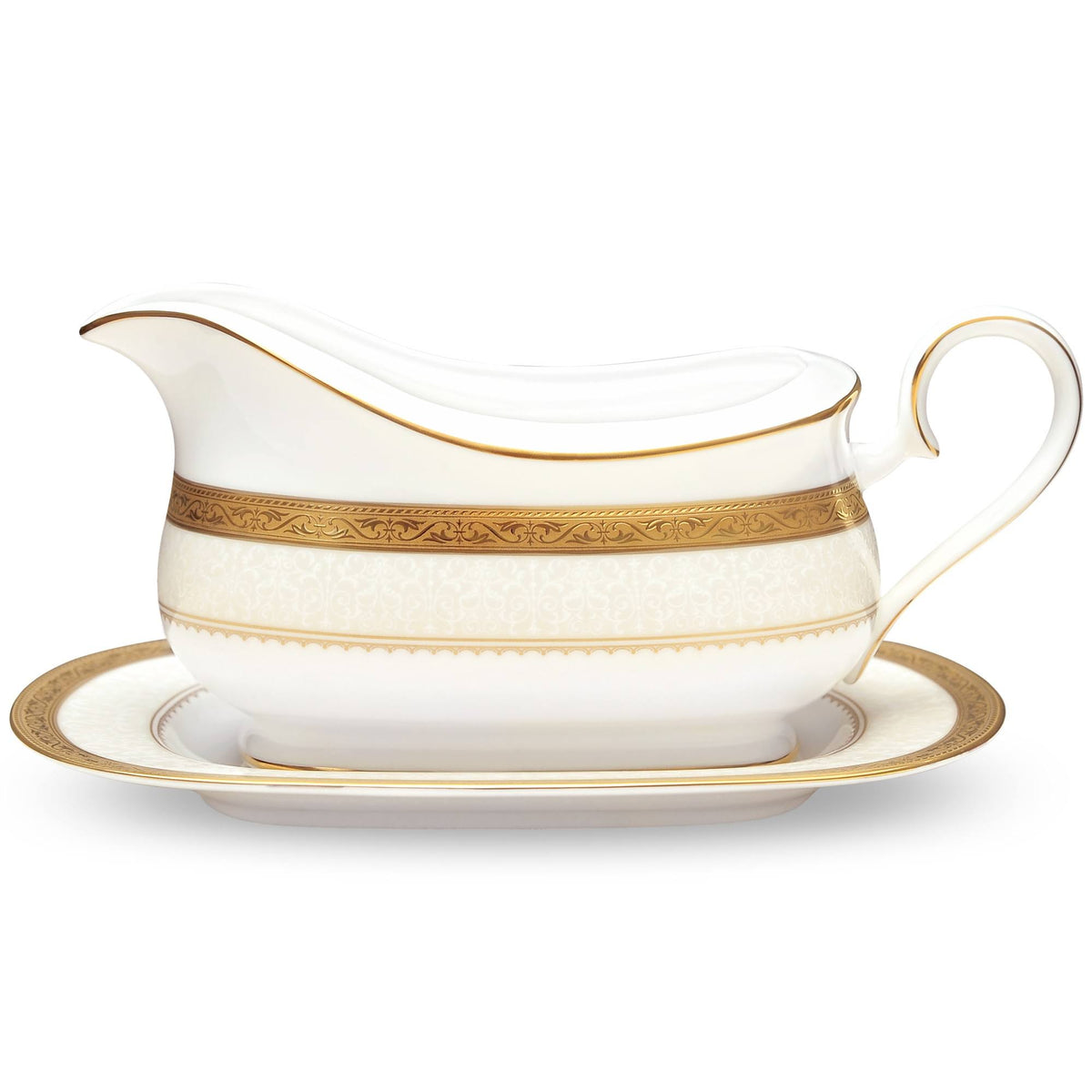 Gold Gravy Boat with Stand R2547