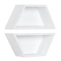 White Wall Shelf Set of 2 D786202