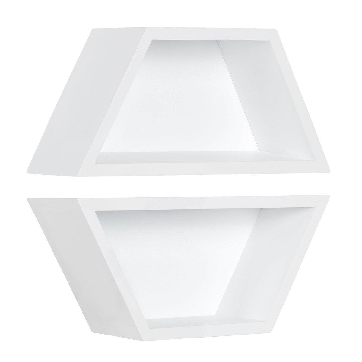 White Wall Shelf Set of 2 D786202