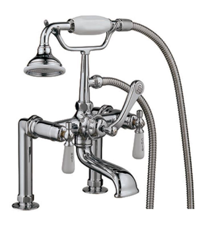 Polished Nickel Tub Rim-Mounted Faucet with Handshower I3376