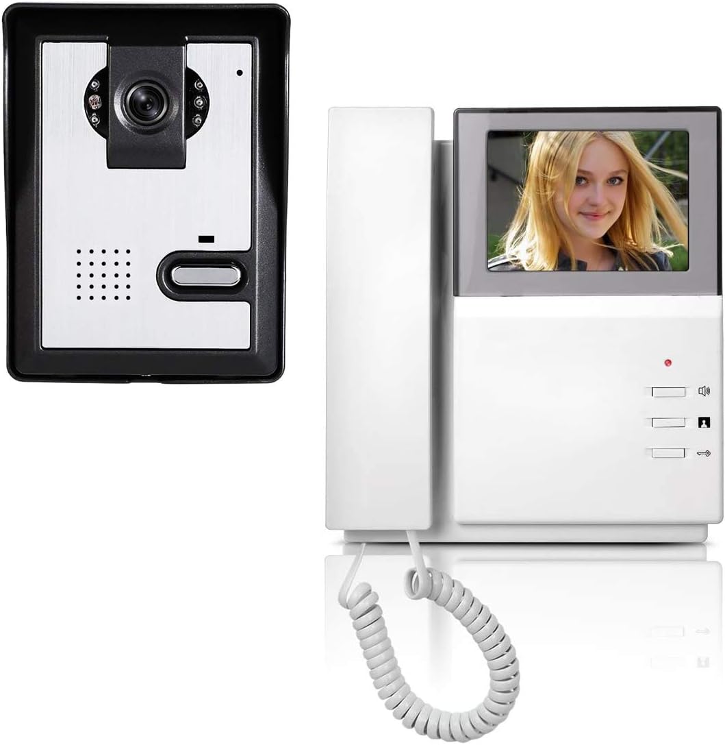 4.3 Inches Wired Video Door Phone System with LCD Monitor, IR Night Vision, Pack of 2 U548329