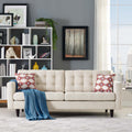 Beige Upholstered Fabric Sofa R11545