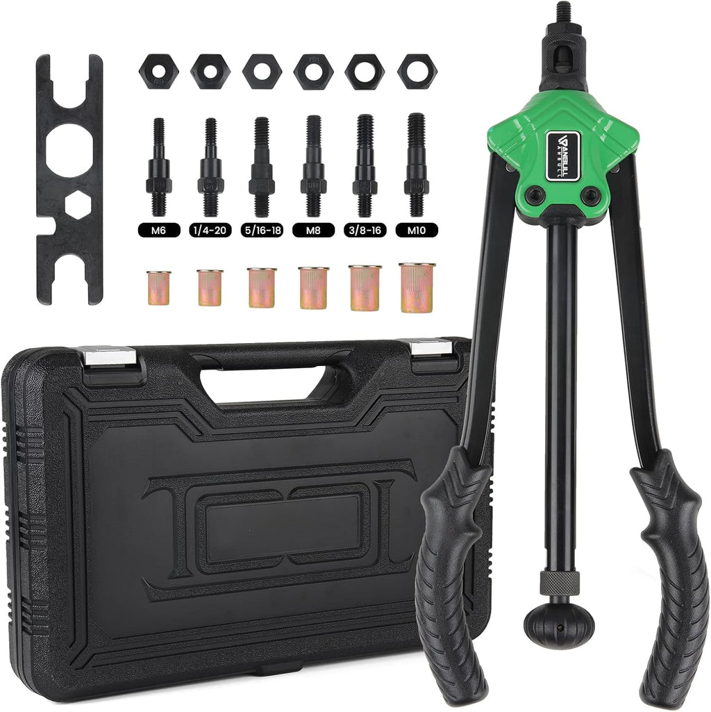 16 Rivet Tool Kit with 120PCS Rivet Nuts & Plastic Case L620