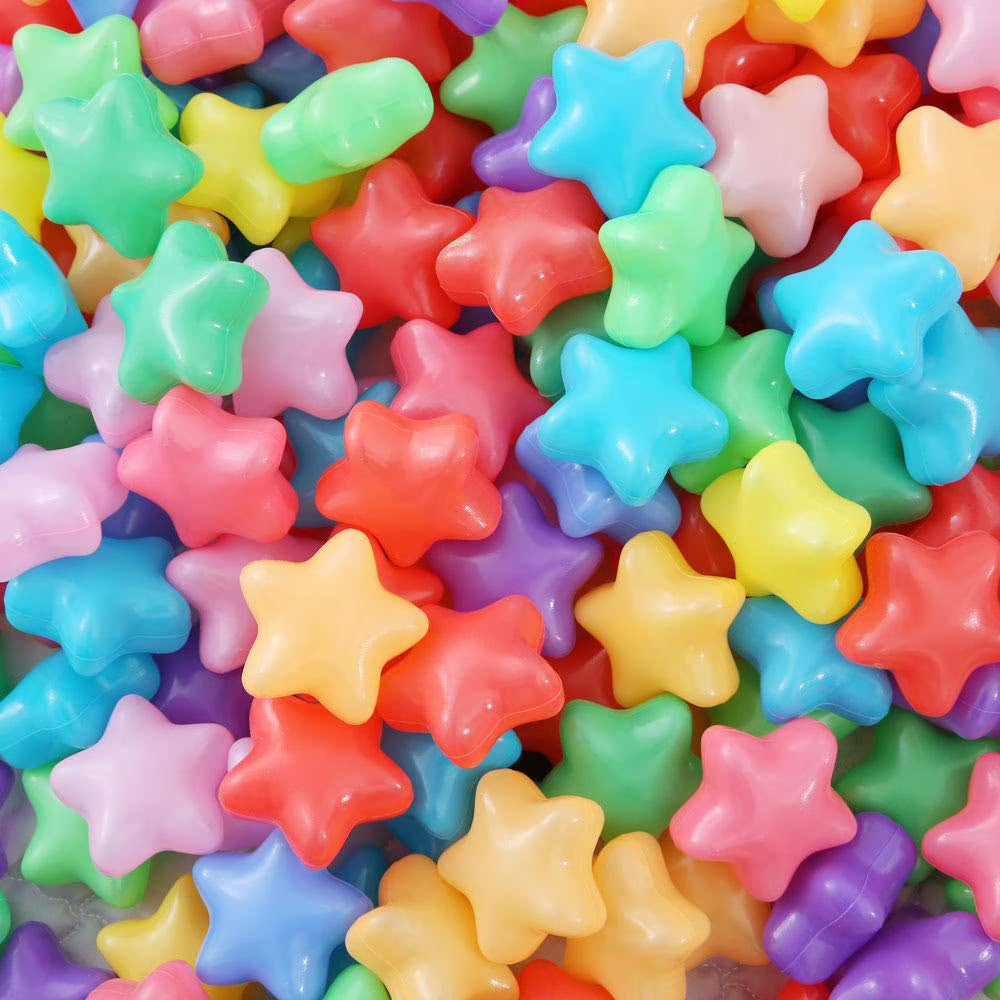 100pcs Rainbow Colorful Plastic Star Ball Pit Balls S325934