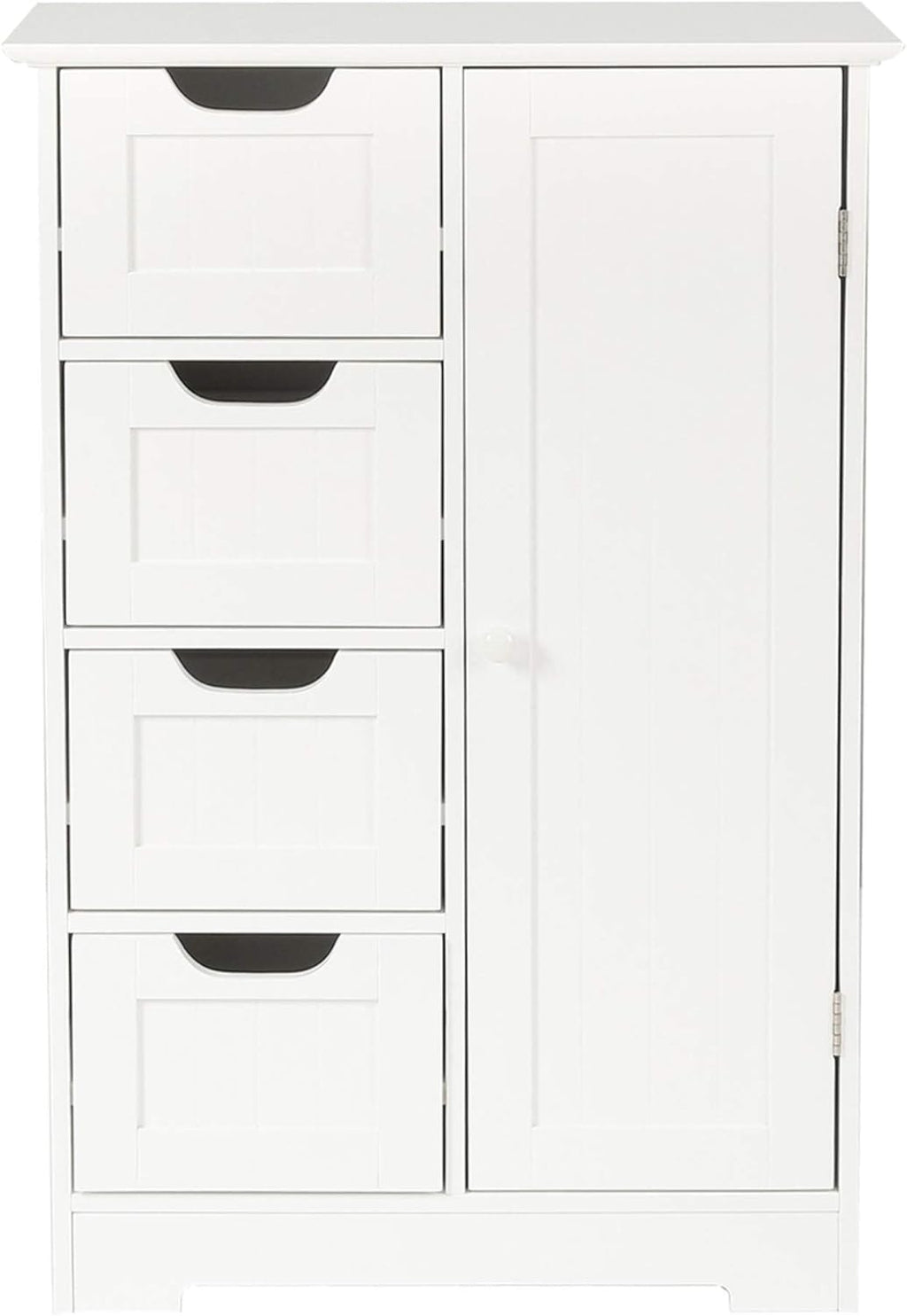 White 4 Drawer Bathroom Floor Storage Cabinet V930