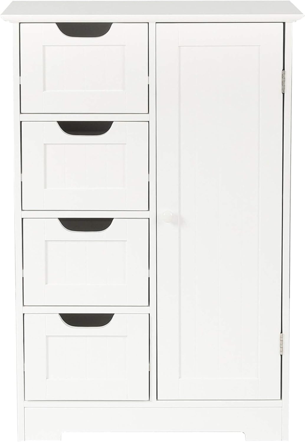White 4 Drawer Bathroom Floor Storage Cabinet V930