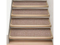 15 Pc Attachable Carpet Stair Treads Praline Brown 8 in. x 27 in. T5500