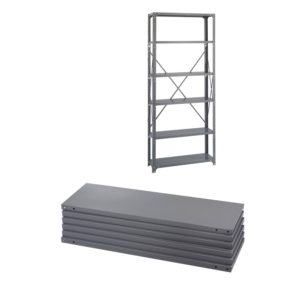 6-Shelf Industrial Steel Shelving Q109
