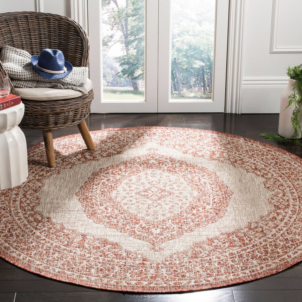 Light Beige Light Brown Courtyard Rug W768