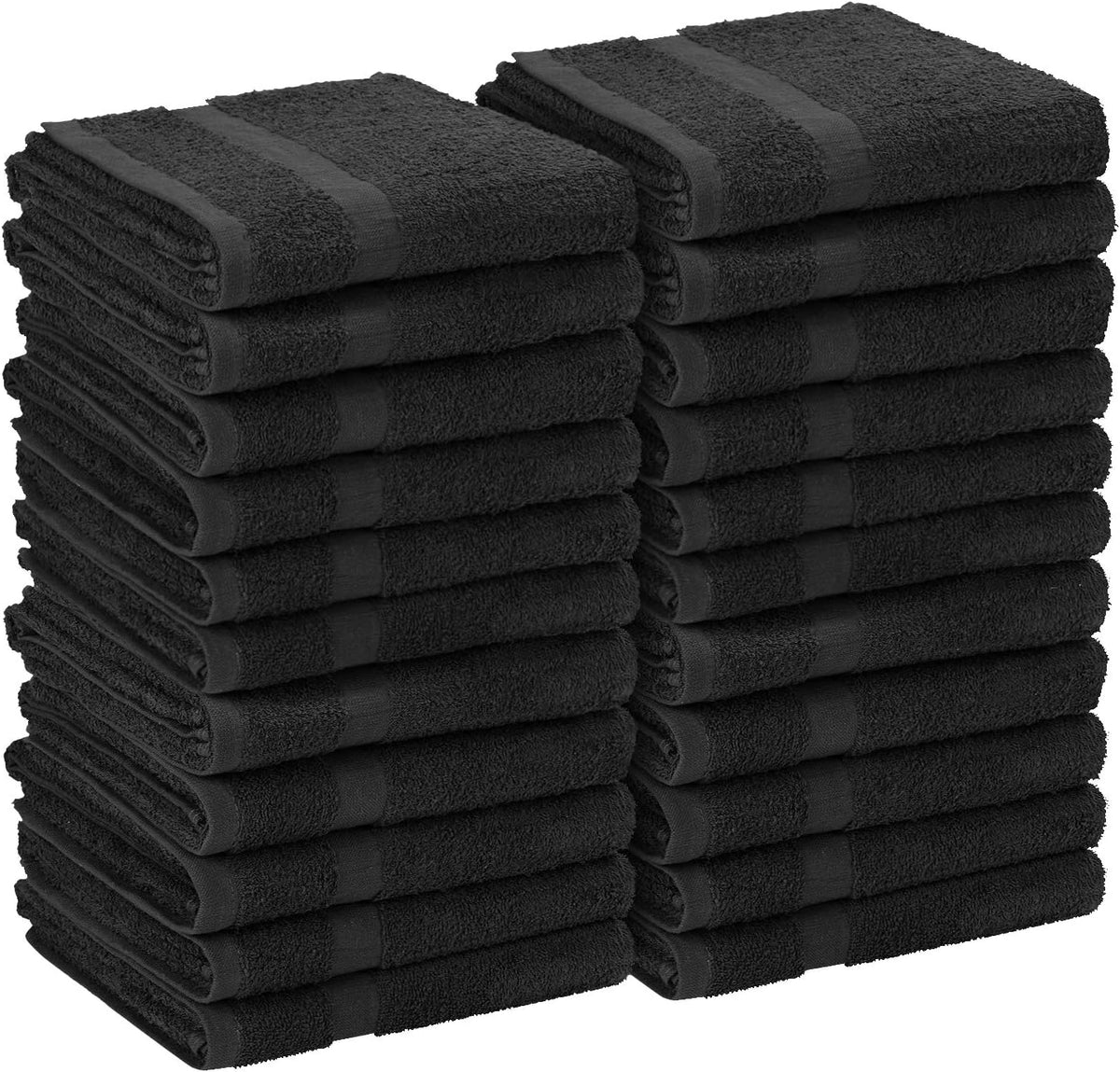 Black Salon Towels, Pack of 24, 16 x 27 Inches A15568