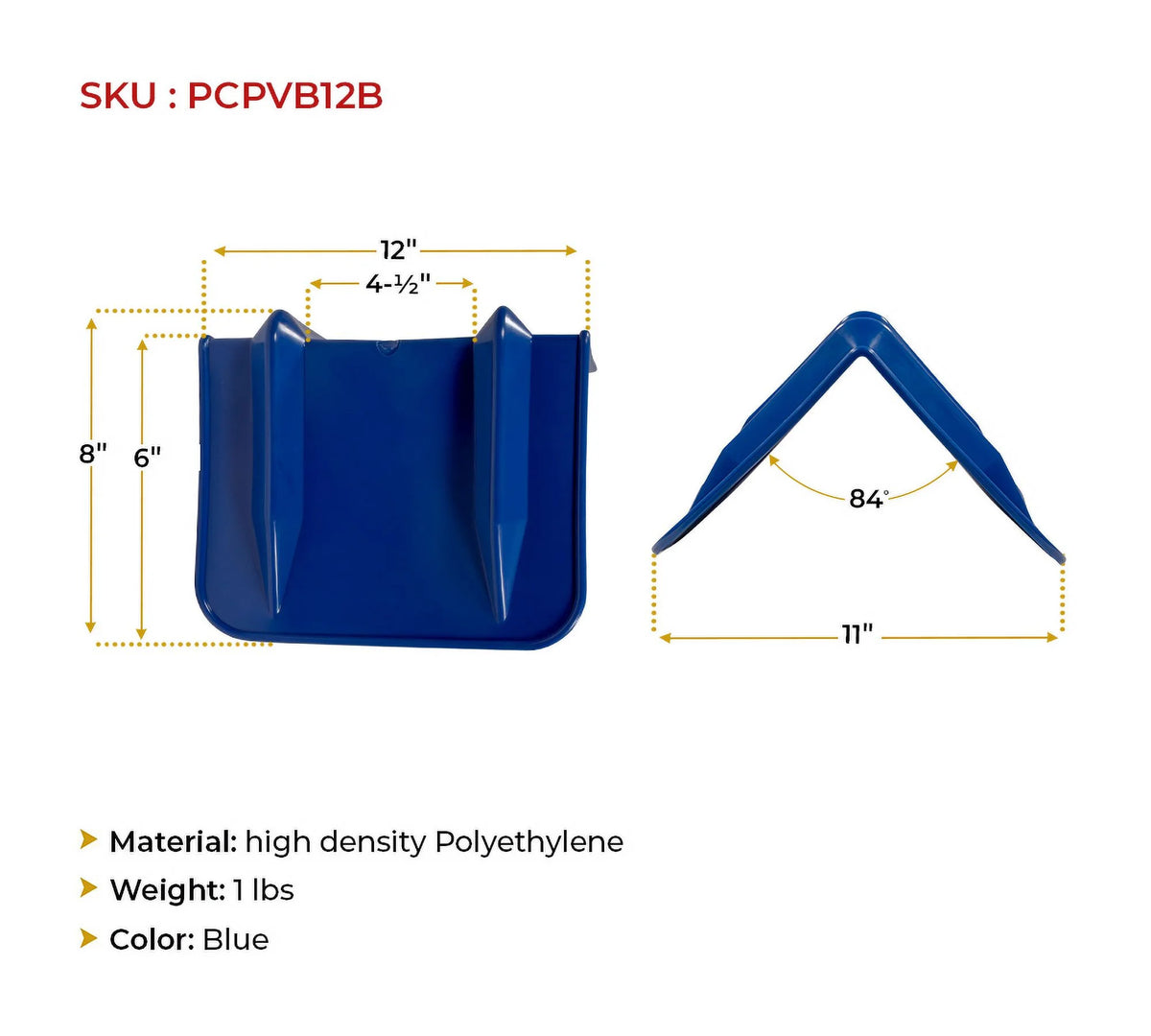 Blue 8" x 12" V Edge Protectors Flatbed P542