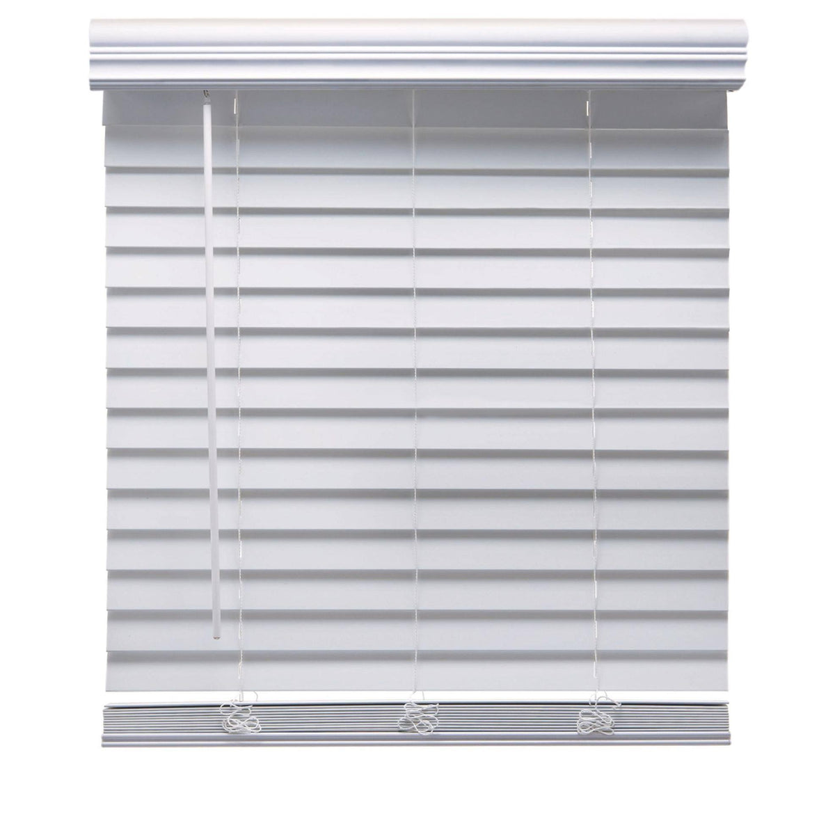 White Faux Wood Cordless Blinds Z252