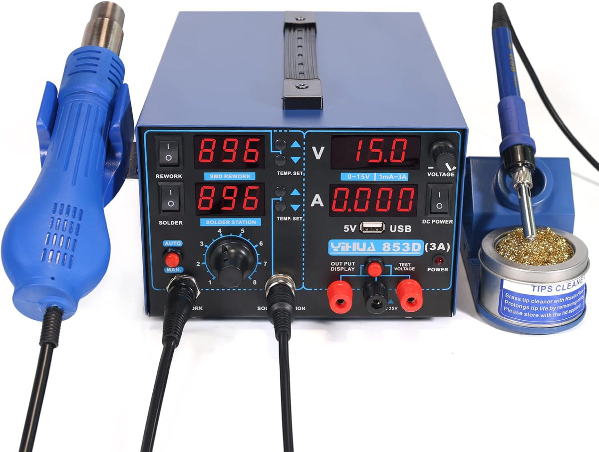 Soldering Station, Hot Air Rework Station and Power Supply F412