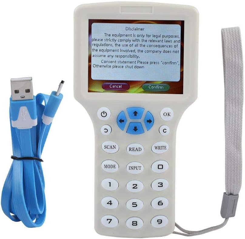 9 Frequency Handheld RFID Copier ID IC Reader Writer Duplicator Multifunctional Copy Encrypted NFC Smart Card with HD 3.2 Inch Full Color Screen S13874