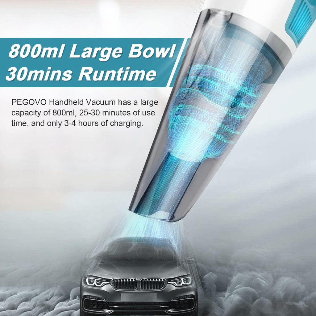 Handheld Vacuum Cordless 9000PA High Power, Rechargeable with LED, Dry/Wet, Pack of 2 E30705