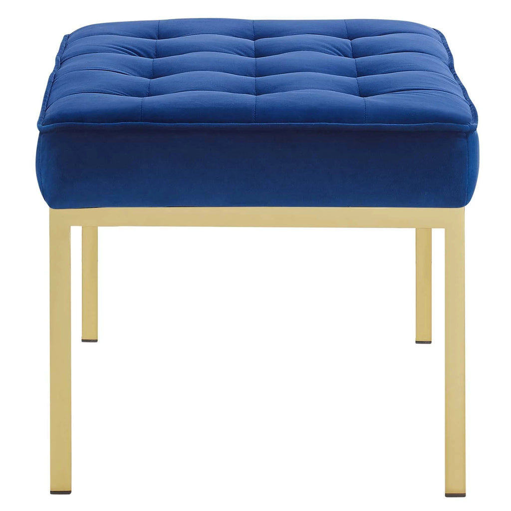 Navy Performance Velvet Bench F9801