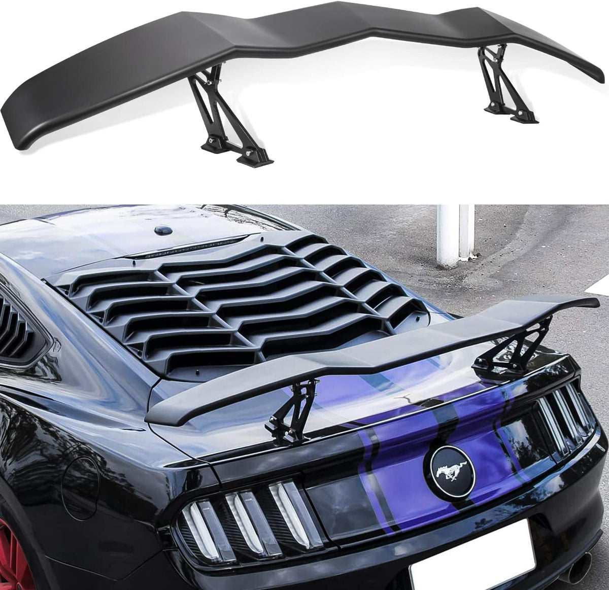 Universal Trunk Wings Spoiler High Kick V Style Rear Spoiler Wing Tail Lid (61.8inches Length) T313