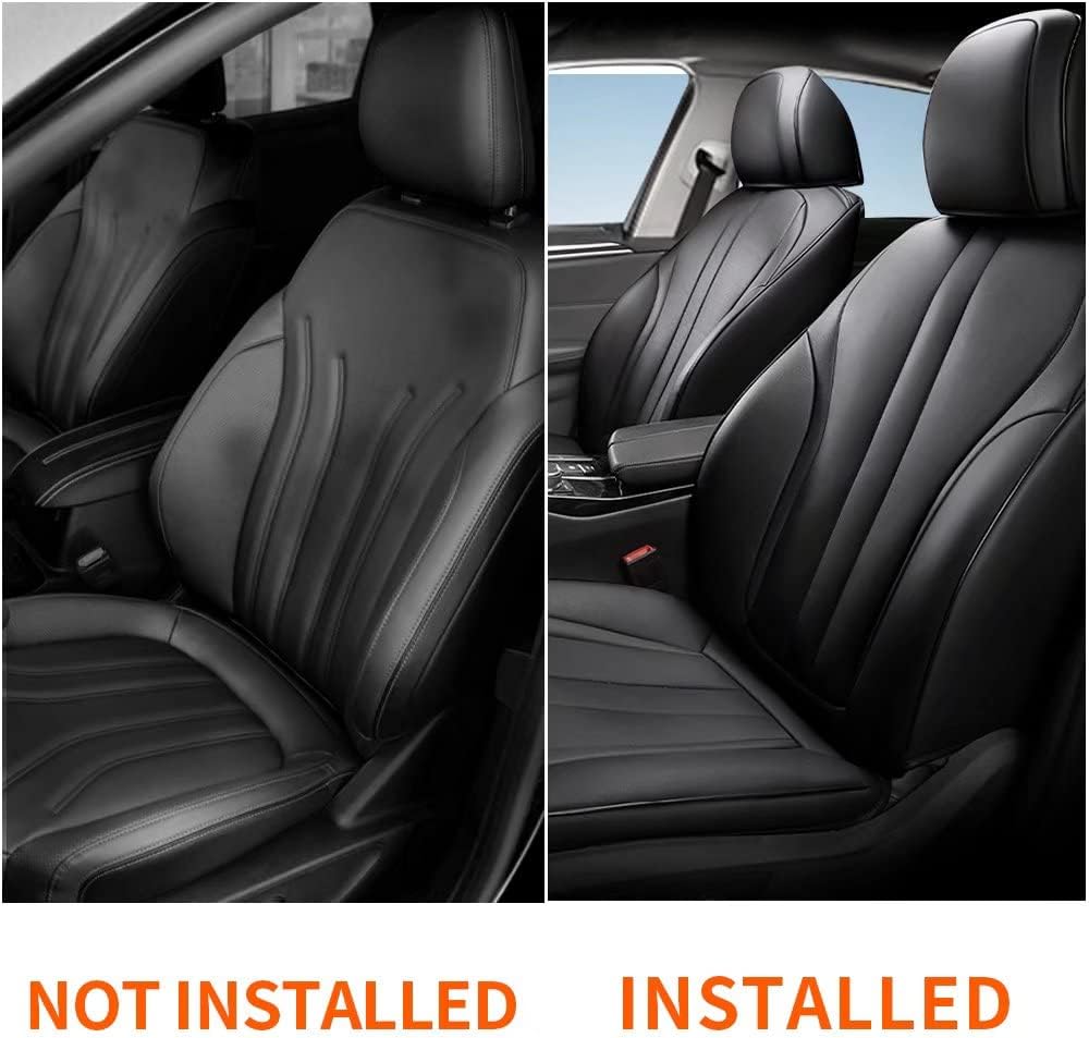 Black Faux Leather Front Seat Covers for Ford Escape V509