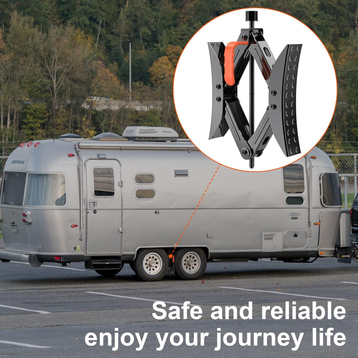 Camper Wheel Stabilizer X Shaped Chocks, Anti-Move Tire Chock Stabilizers Scissor 2 Sets with Accessories Pack of 2 E817