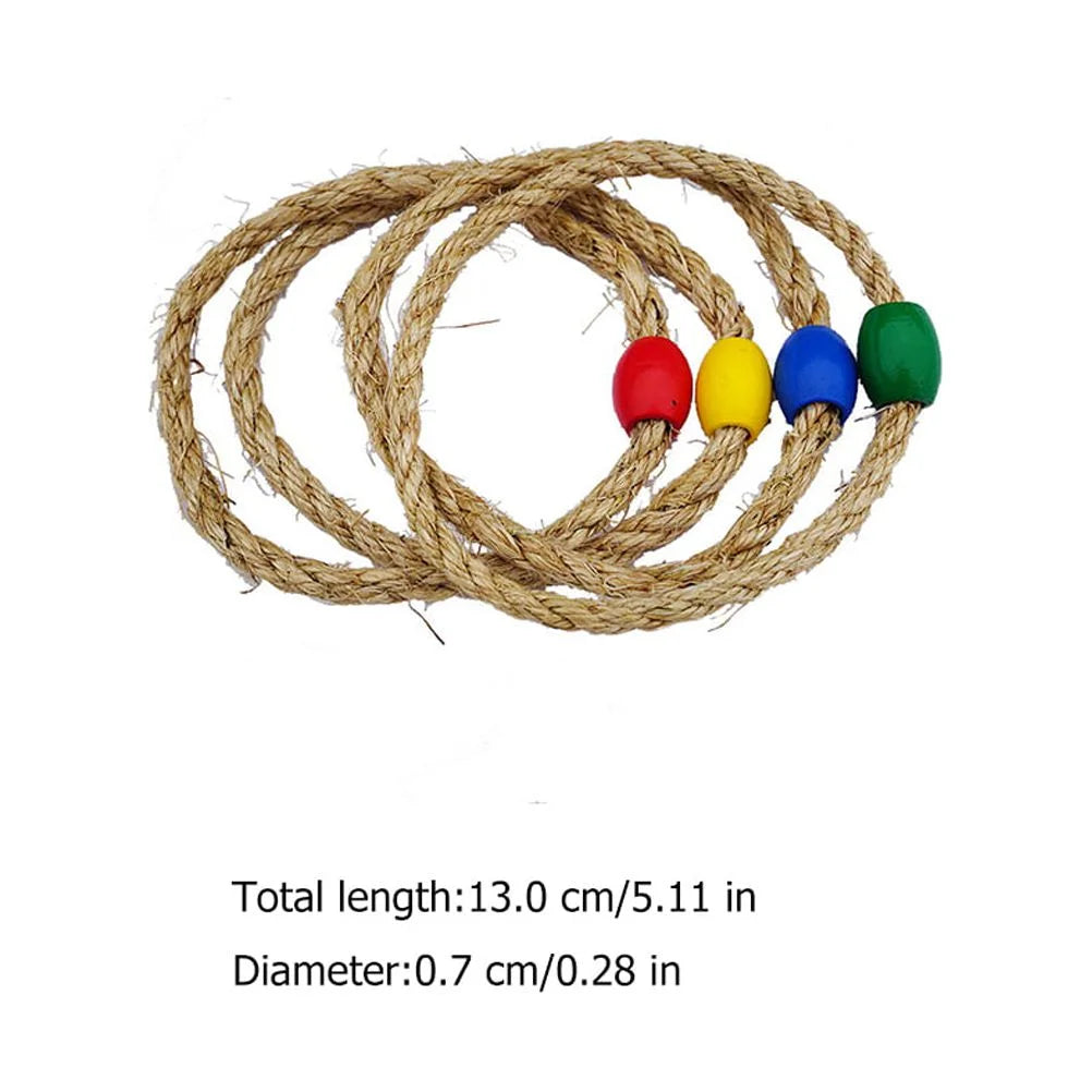 Natural Rope Ring Toss Wooden Toy Beach Toys I433275