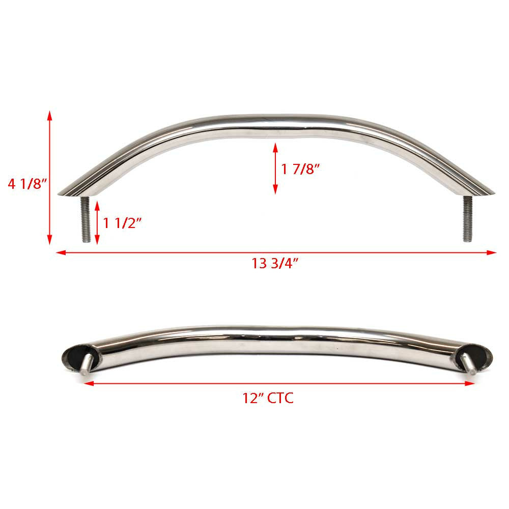 Stainless Steel Boat Grab Rail 13 3/4 x 4 1/8 Inch A581