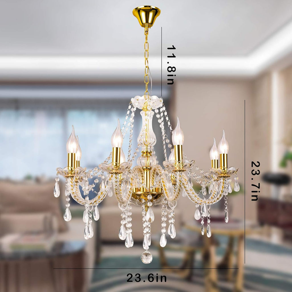 K9 Crystal 8 Lights Pendant Ceiling Lamp R327
