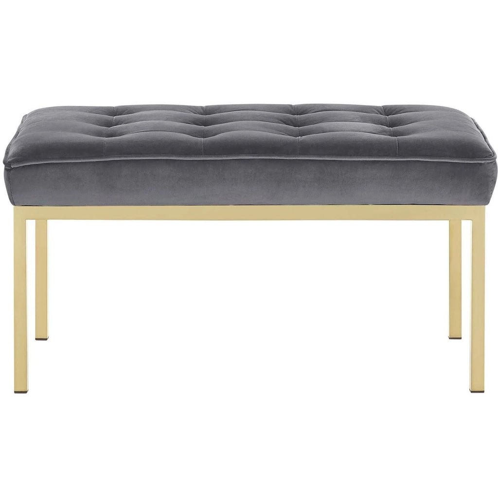Navy Performance Velvet Bench F9801