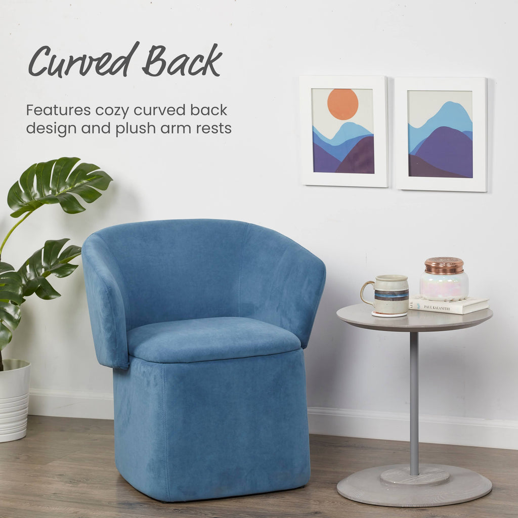 Blue Chair & Ottoman Set W6743