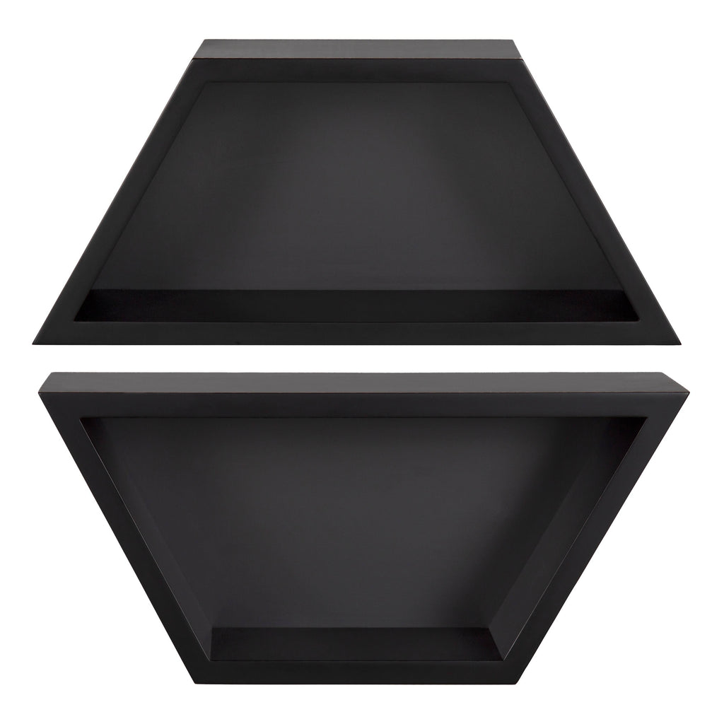 White Wall Shelf Set of 2 D786202